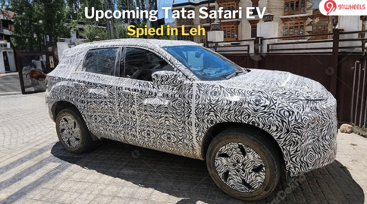 Tata Harrier EV Spotted In Leh; To Get Rear-Mounted Electric Motor Tata Harrier EV Spotted In Leh; To Get Rear-Mounted Electric Motor
