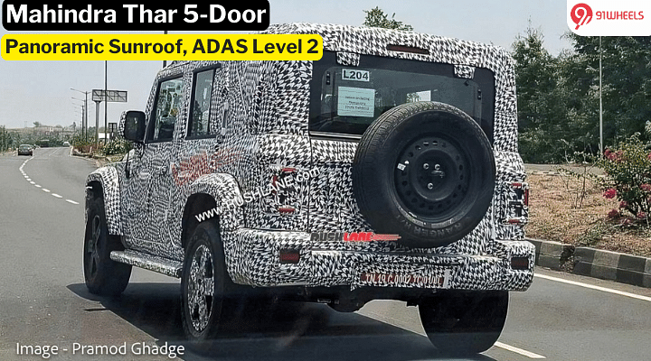 2024 Mahindra Thar 5-Door Will Get a Panoramic Sunroof, ADAS Level 2