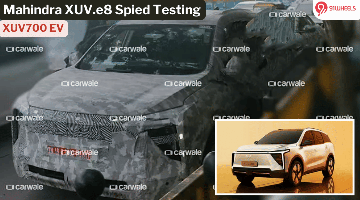 Upcoming Mahindra XUV e8 Spied Up Close: The XUV700 EV Upcoming Mahindra XUV e8 Spied Up Close: The XUV700 EV