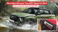 Hyundai Alcazar Facelift Spied: New DRLs & More Details Revealed