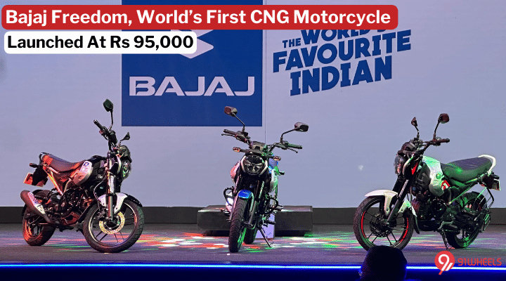 Bajaj Freedom, World's First CNG Motorcycle Launched At Rs 95,000 Bajaj Freedom, World's First CNG Motorcycle Launched At Rs 95,000