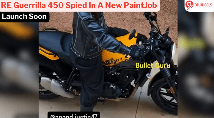 Royal Enfield Guerrilla 450 Spied With A New Dual-Tone Paintjob: Images