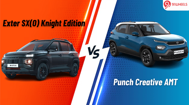 Hyundai Exter SX (O) Knight Vs Tata Punch Creative AMT: What's Better?