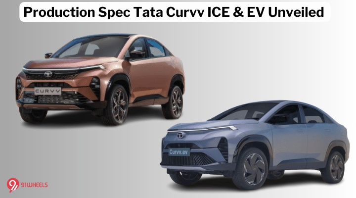 Tata Curvv Production Variant Breaks Cover Ahead Of Launch - See Images! Tata Curvv Production Variant Breaks Cover Ahead Of Launch - See Images!
