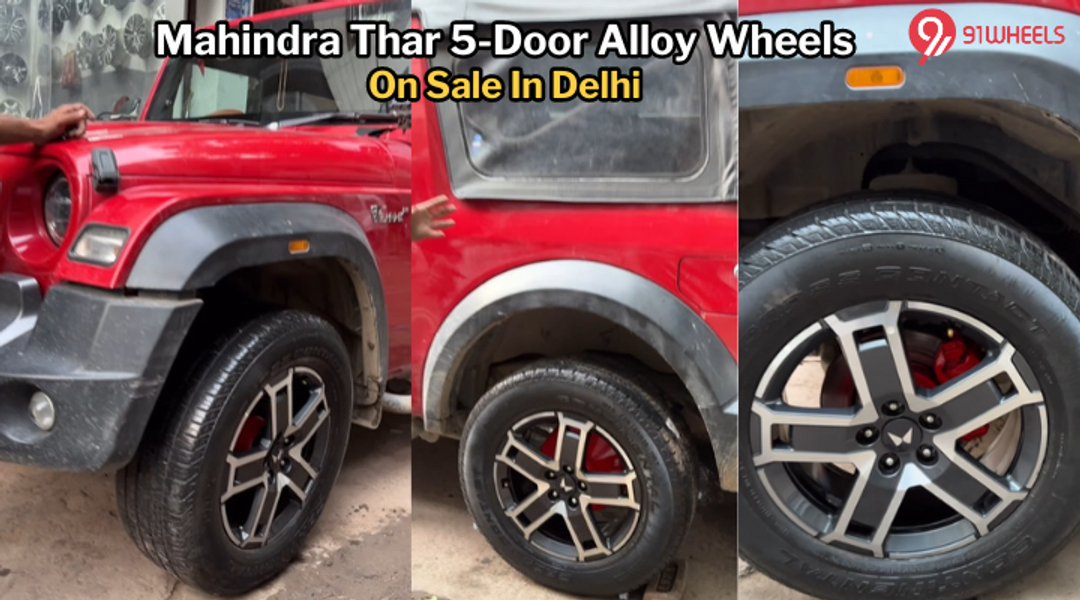 Thar Rims Mahindra Thar 5-Door Alloy Wheels Fitted On Thar 3-Door Before Launch!