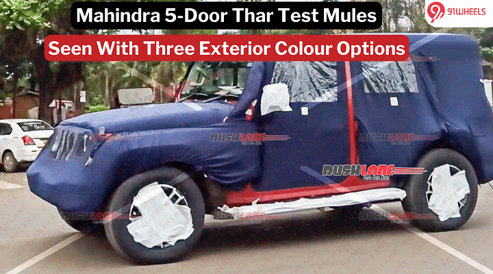 Mahindra Thar 5-Door  Spotted In Production Form With 3 Colour Options: Pics Here