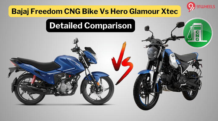 Bajaj Freedom 125 CNG Bike vs Hero Glamour Xtec - Check Detailed Comparison