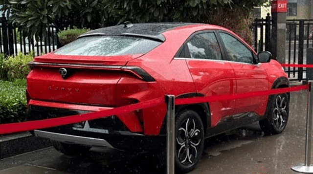 Tata Curvv in Flame Red Paint