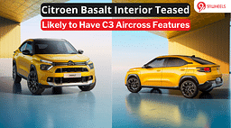 Citroen Basalt Teaser Reveals Interior Details: Same As C3 Aircross