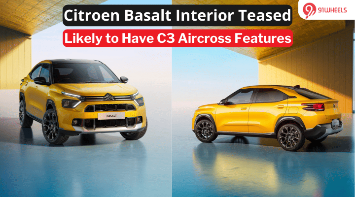 Citroen Basalt Teaser Reveals Interior Details: Same As C3 Aircross Citroen Basalt Teaser Reveals Interior Details: Same As C3 Aircross