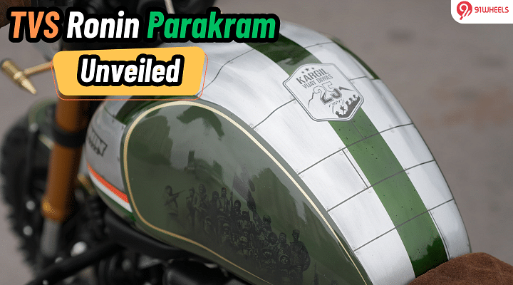 TVS Ronin Parakram Unveiled To Mark Kargil War Victory Silver Jubilee