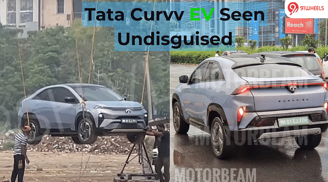 Undisguised Tata Curvv EV Spotted In The Open: Shooting Commercials?
