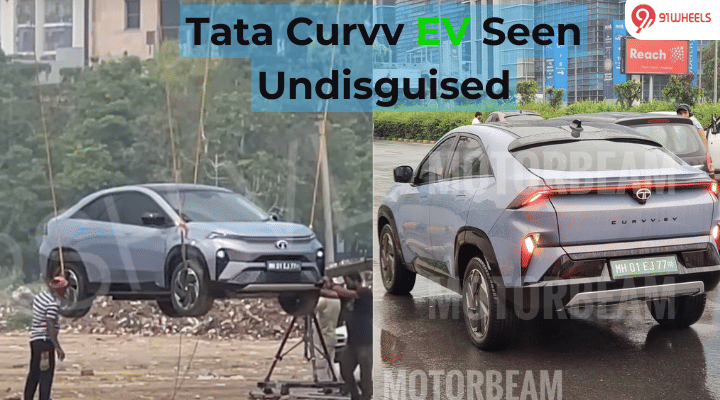 Undisguised Tata Curvv EV Spotted In The Open: Shooting Commercials? Undisguised Tata Curvv EV Spotted In The Open: Shooting Commercials?