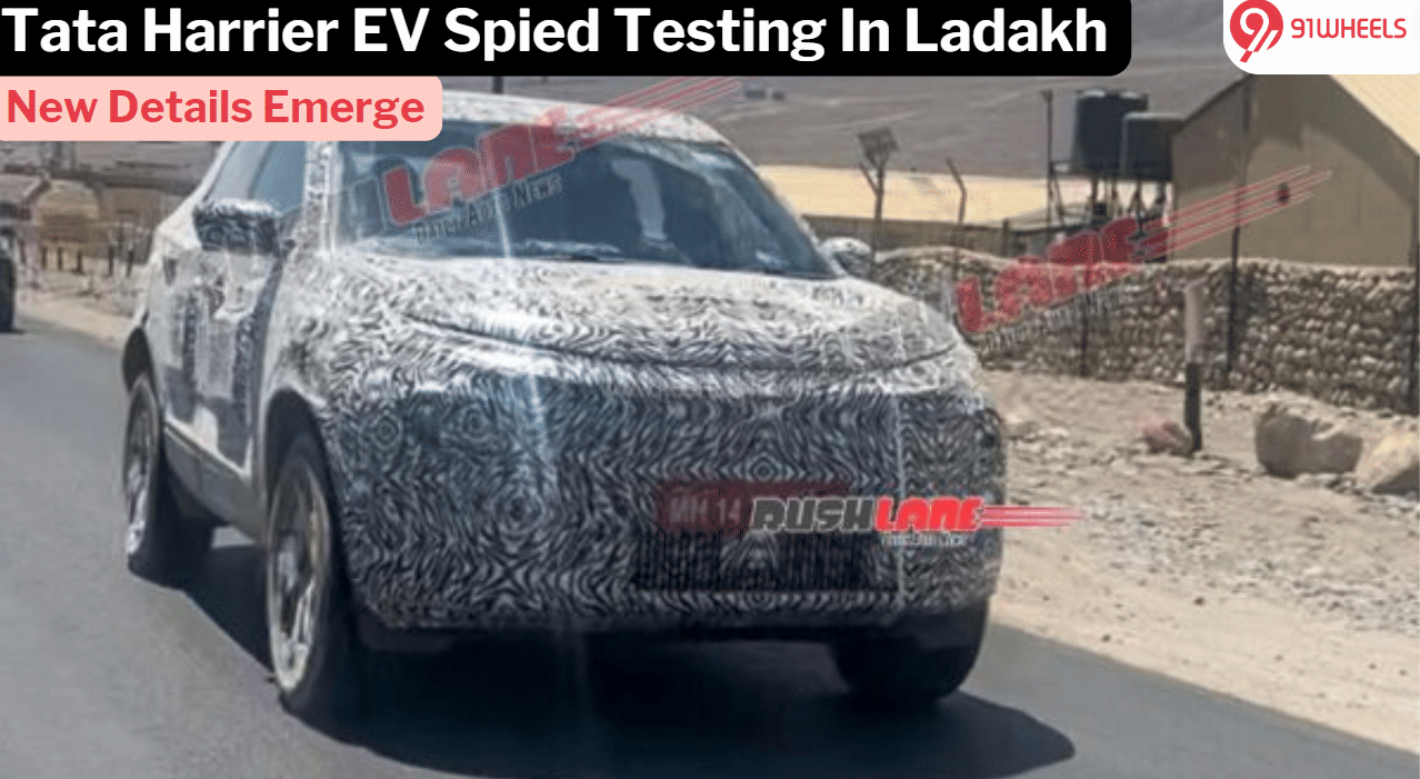 2025 Tata Harrier EV Spied Testing: New Alloys, Features, And More