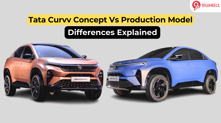 Tata Curvv Concept Vs Production Model: Differences Explained