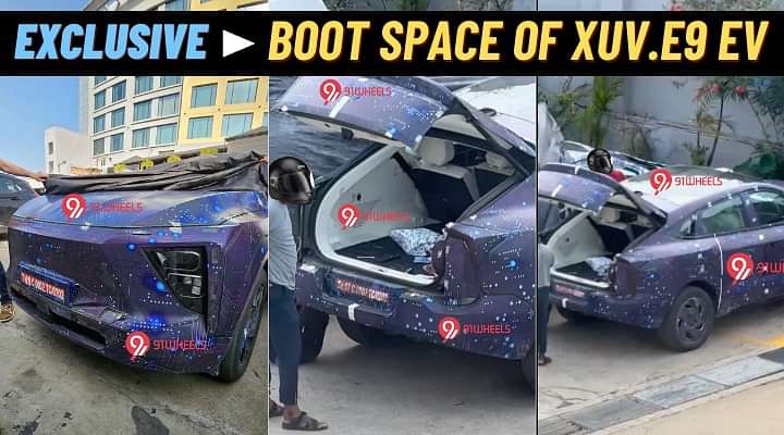 EXCLUSIVE! Mahindra XUV.e9 Electric SUV Boot Space Spotted For The First Time - Detailed Interior!