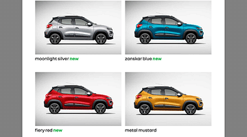 Renault Kwid dual tone colours