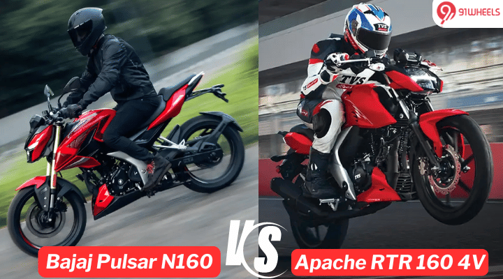 Bajaj Pulsar N160 Vs TVS Apache RTR 160 4V: Which One is Better? Bajaj Pulsar N160 Vs TVS Apache RTR 160 4V: Which One is Better?