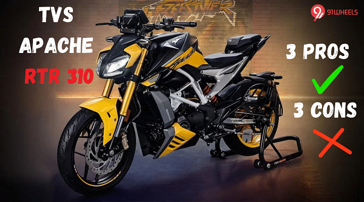 TVS Apache RTR 310 3 Pros And 3 Cons: Big Stepper?