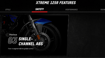 Single Channel ABS in Hero Xtreme 125R