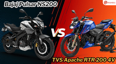 Bajaj Pulsar NS200 Vs TVS Apache RTR 200 4V Detailed Comparison - Who Wins? Bajaj Pulsar NS200 Vs TVS Apache RTR 200 4V Detailed Comparison - Who Wins?