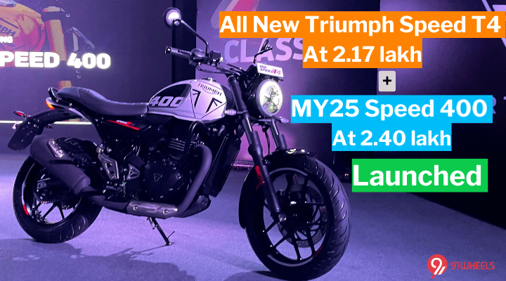 Triumph Launches Speed T4 At Rs 2.17 Lakh And MY25 Speed 400 At Rs 2.40 Lakh Triumph Launches Speed T4 At Rs 2.17 Lakh And MY25 Speed 400 At Rs 2.40 Lakh