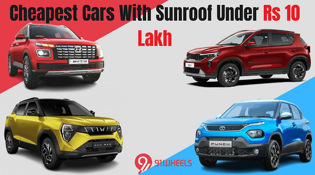 Cheapest Cars With Sunroof Under Rs 10 lakh - Altroz To Sonet