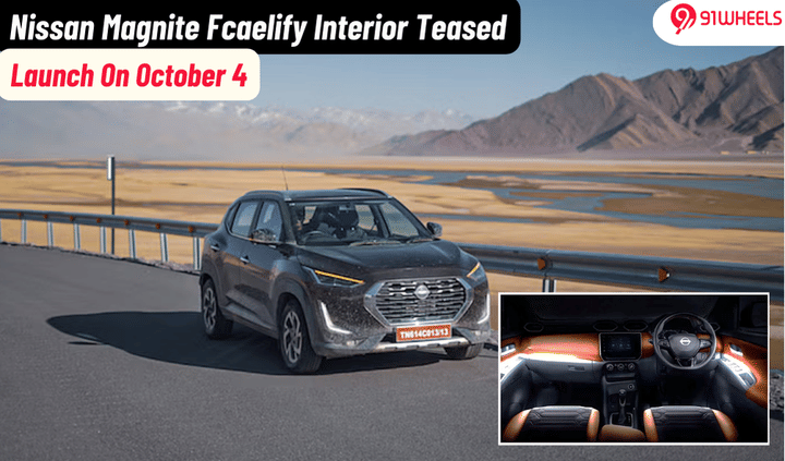 Nissan Magnite Facelift Interior Teased Ahead Of Launch: Bookings Open Nissan Magnite Facelift Interior Teased Ahead Of Launch: Bookings Open