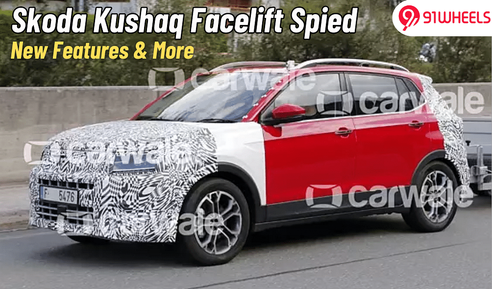 2025 Skoda Kushaq Facelift Spied Testing: Lvl-2 ADAS & More Updates