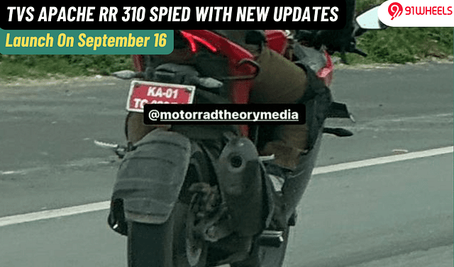 TVS Apache RR 310 Spied With New Updates: Launch On September 16