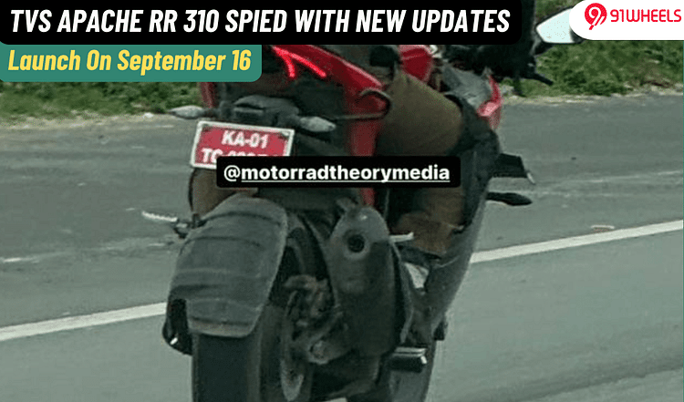 TVS Apache RR 310 Spied With New Updates: Launch On September 16