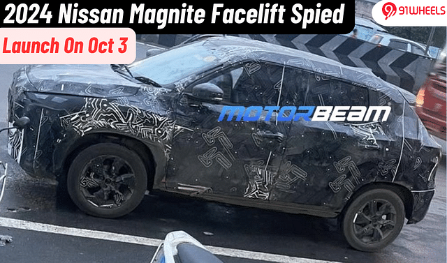 Nissan Magnite Facelift Spied Testing Ahead Of Its Oct 4 Launch