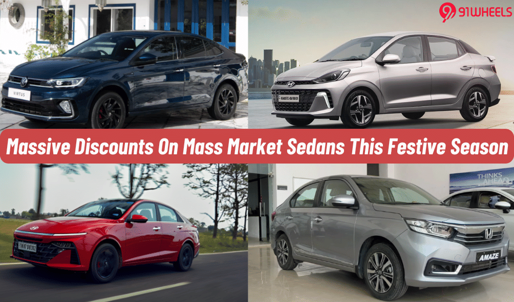 Massive Discounts On Sedans This Festive Season: Virtus, Verna & More Massive Discounts On Sedans This Festive Season: Virtus, Verna & More