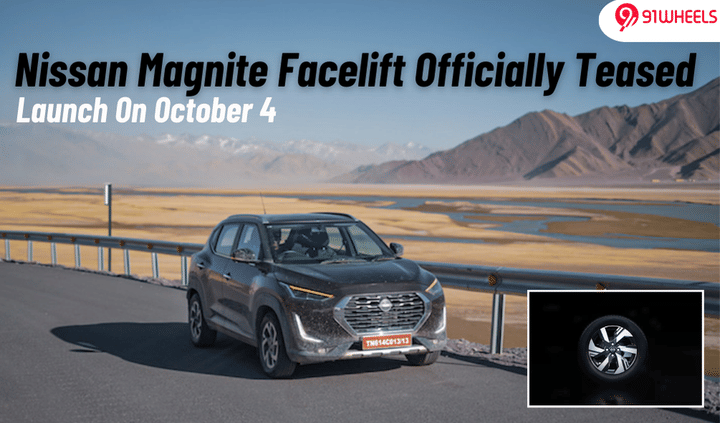 Nissan Magnite Facelift Teased For The First Time; New Alloys Revealed Nissan Magnite Facelift Teased For The First Time; New Alloys Revealed