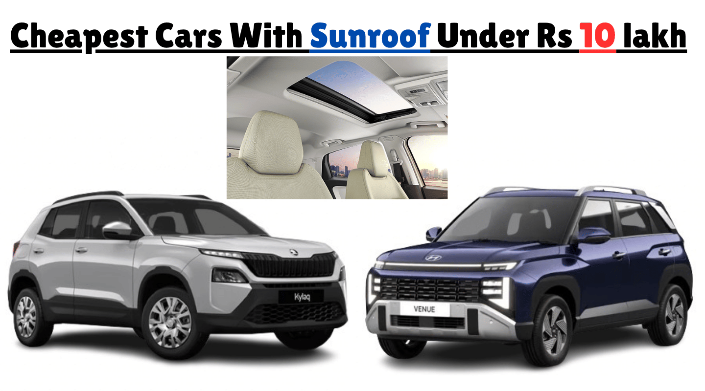 Cheapest Cars With Sunroof Under Rs 10 lakh - Altroz To Sonet
