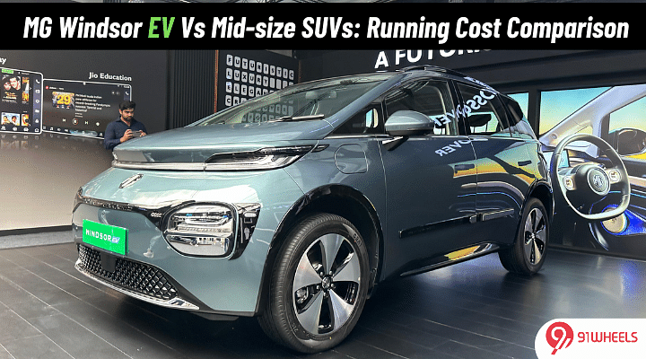 MG Windsor EV Vs Mid-size SUVs: Detailed Running Cost Comparison