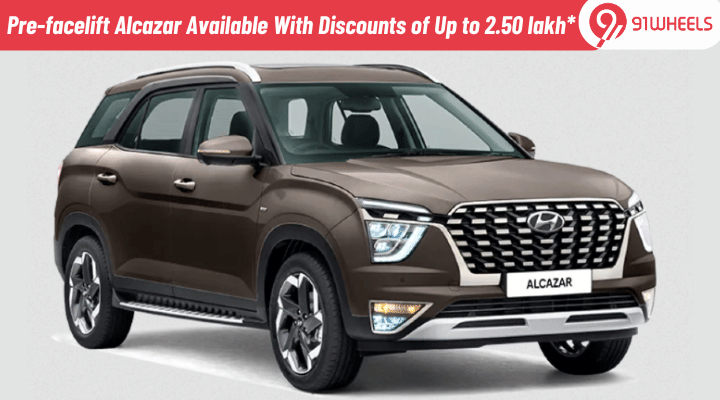 Previous-Gen Hyundai Alcazar Available With Whopping Discounts: Check Details Previous-Gen Hyundai Alcazar Available With Whopping Discounts: Check Details