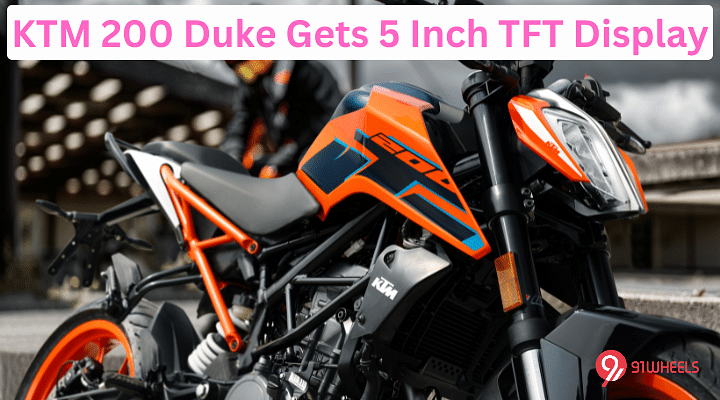 KTM 200 Duke Replaces LCD Display With 5 Inch TFT Display