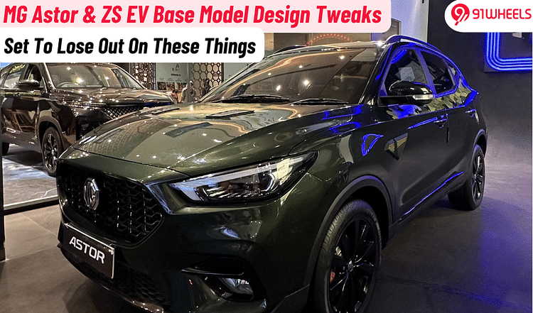 MG Astor & MG ZS EV Base Models Set To Shed These Design Elements