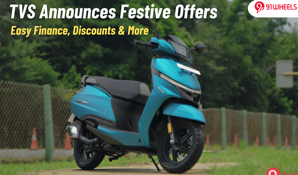 TVS Bikes, Scooters Festive Offers; Low-Cost EMIs, Discounts, More