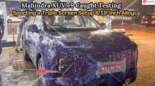 Mahindra XUV.e9 Coupe Spotted Testing – Features Triple Screen & 19-inch Alloys!