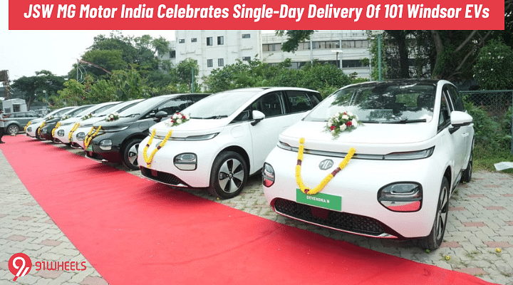 JSW MG Motor India Celebrates Single-Day Delivery Of 101 Windsor EVs