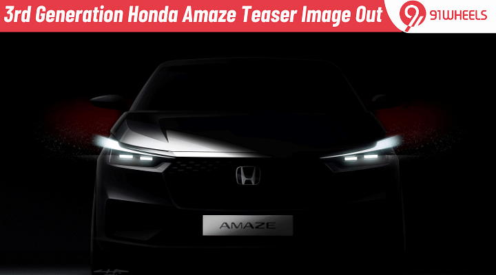 3rd Generation Honda Amaze Teaser Image Out: All You Can Expect