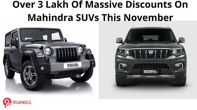 Over 3 Lakh Of Massive Discounts On Mahindra SUVs This November