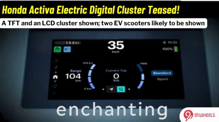 Honda Activa Electric Digital Cluster Teased! Honda Activa Electric Digital Cluster Teased!