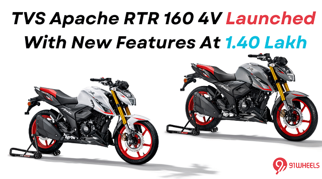 TVS Apache RTR 160 4V Launched With New Features At 1.40 Lakh