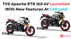TVS Apache RTR 160 4V Launched With New Features At 1.40 Lakh TVS Apache RTR 160 4V Launched With New Features At 1.40 Lakh