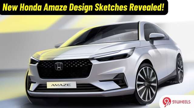 New Honda Amaze Design Sketches Revealed, Coming Soon!