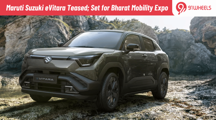 Maruti Suzuki eVitara Teased; Set for Bharat Mobility Expo Showcase: Details Maruti Suzuki eVitara Teased; Set for Bharat Mobility Expo Showcase: Details