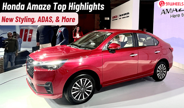 Honda Amaze Top 5 Highlights: Most Affordable Car With ADAS, & More